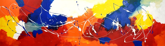 Large format abstract painting direct from the artist - Color power 